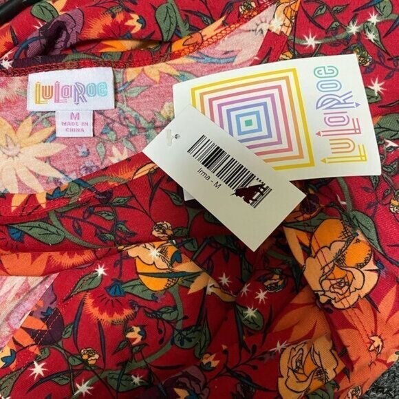🆕 LULAROE IRMA TOP MEDIUM NEW Floral - Picture 2 of 2